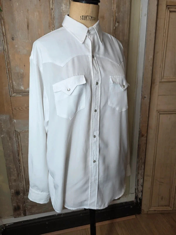 Vintage 1970s western pearl popper button shirt