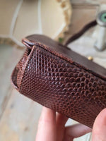 Load image into Gallery viewer, Vintage 1930s Lederer Handbags Russell &amp; Bromley Genuine Snakeskin Bag
