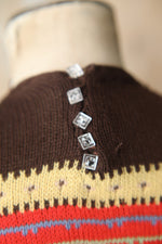 Load image into Gallery viewer, Rare vintage 1940s western wool handknit jumper - UK10
