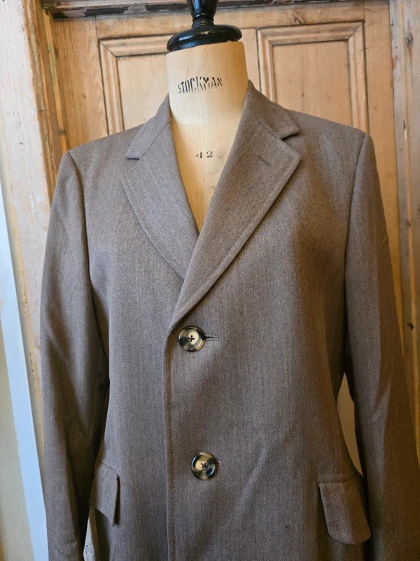 Vintage 1960s single breasted worsted savil row style coat