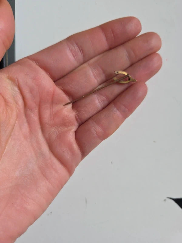 Antique victorian 9ct Gold Horseshoe Stick Pin