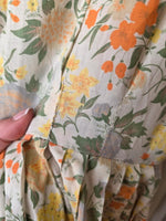 Load image into Gallery viewer, Vintage Late 1950s Floral Cotton Fit And Flare Dress UK 6/8
