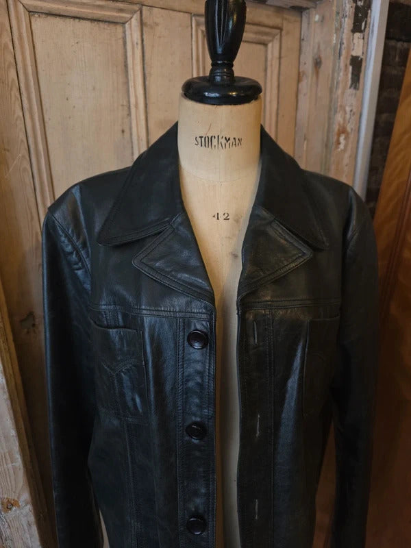 Vintage style Oakwood leather jacket - Made in London - XXL