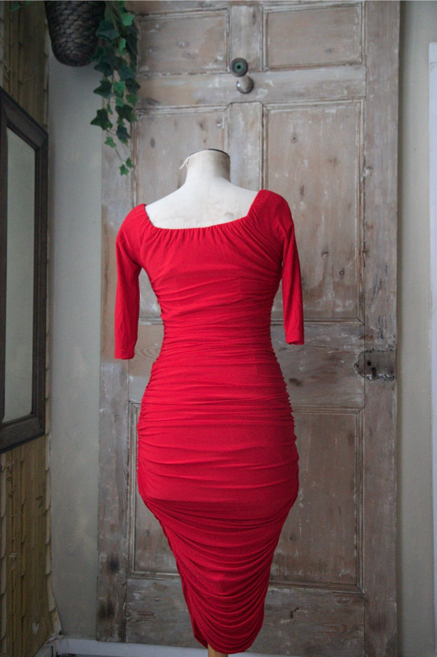 Vintage 1950s style dress original Laura Byrnes 2015 evening wiggle UK8