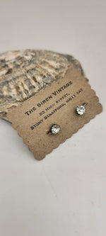 Load image into Gallery viewer, Vintage 1930s rhinestone clip screw on earrings
