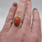 Load image into Gallery viewer, Vintage jewellery - Antique - Coral - Gold ring - 14ct
