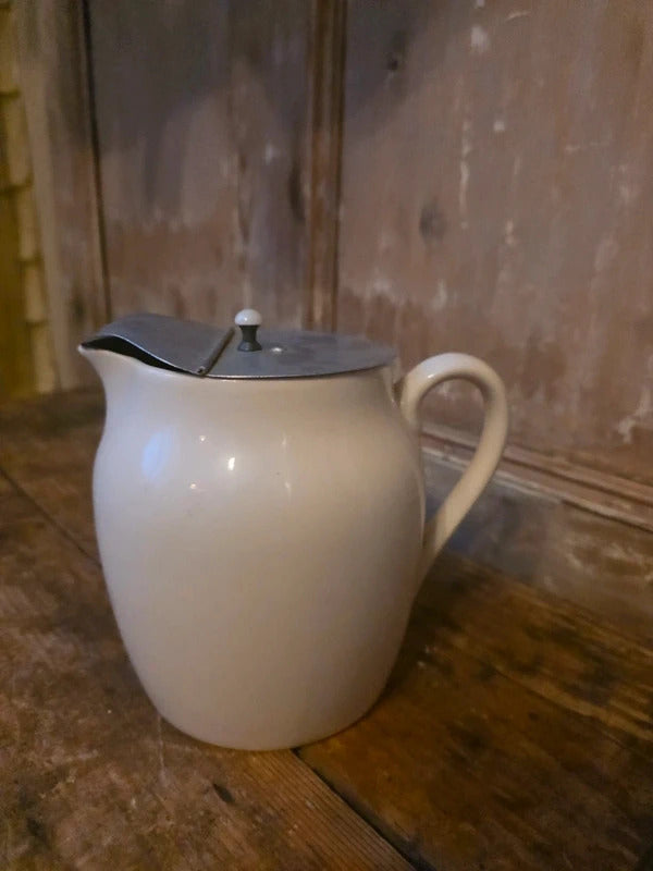 Vintage 1930s Gibson’s English Ironstone Jug with Lid