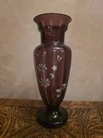 Load image into Gallery viewer, Antique vintage  Hand-Blown &amp; Hand-Painted Glass Vase
