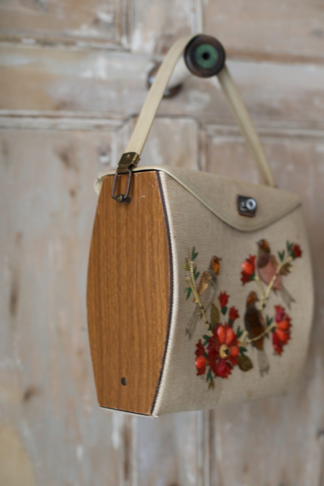 Vintage early 1950s bird purse - vintage 1950's bird bag - enid collins
