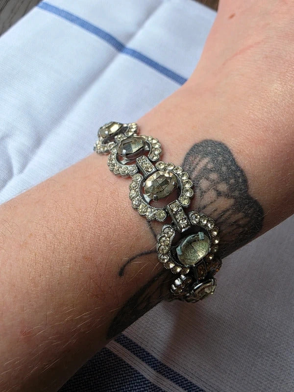 Vintage 1940s Paste Rhinestone Bracelet