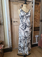 Load image into Gallery viewer, Vintage Y2K Linen Blend Floral Abstract Maxi Dress | Boho Sleeveless | UK 8/10
