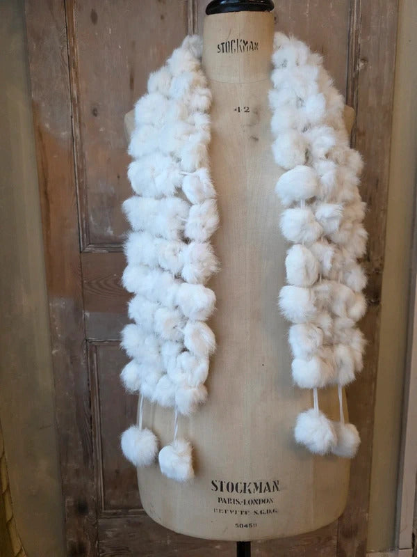 Vintage Y2K  Skinny Scarf | Crochet fluffy Scarf | Boho Festival Accessory |