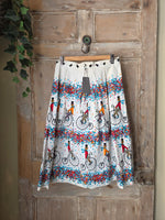 Load image into Gallery viewer, Vintage 1950s Sportaville Novelty Print Cotton Skirt – Bicycle Print – S
