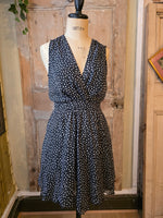 Load image into Gallery viewer, Vintage y2k polka dot tiered dress - Morgan et toi - black UK14
