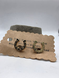 Vintage 1950s horse shoe equestrian gold tone cufflinks