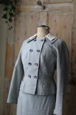 Load image into Gallery viewer, Vintage late 1940s Rensoir original two piece wool ladies suit. Dogtooth
