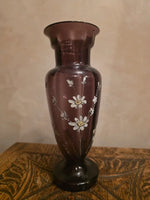 Load image into Gallery viewer, Antique vintage  Hand-Blown &amp; Hand-Painted Glass Vase
