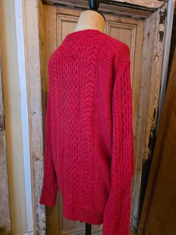Vintage Y2K Wool Tommy Hilfiger Red knitted jumper