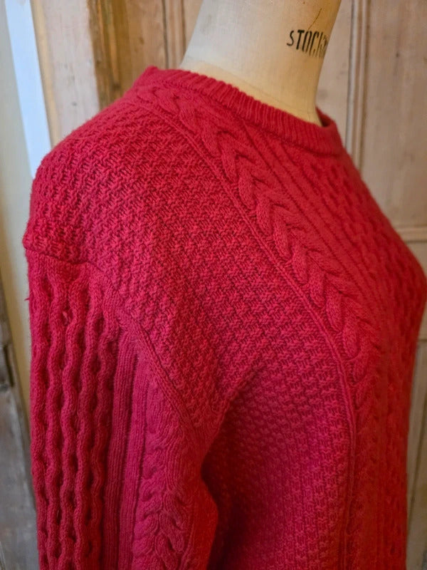 Vintage Y2K Wool Tommy Hilfiger Red knitted jumper