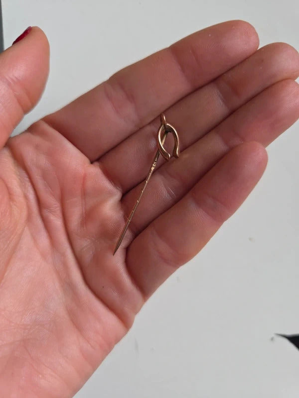 Antique victorian 9ct Gold Horseshoe Stick Pin