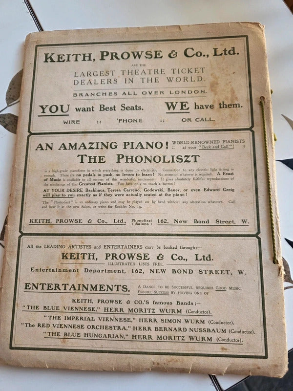 Antique 1909 Parts I Have Played Lewis Waller Actor Booklet 30 Photographs