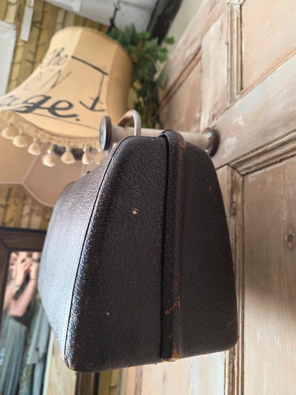 Vintage 1930s/1940s Leather Nurses Gladstone Bag Featured Call The Midwife
