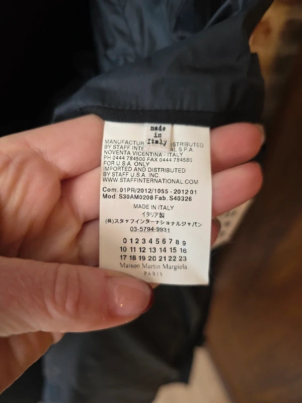 Maison Martin Margiela Jacket MM10– Black Zip Front Utility Coat – Made in Italy
