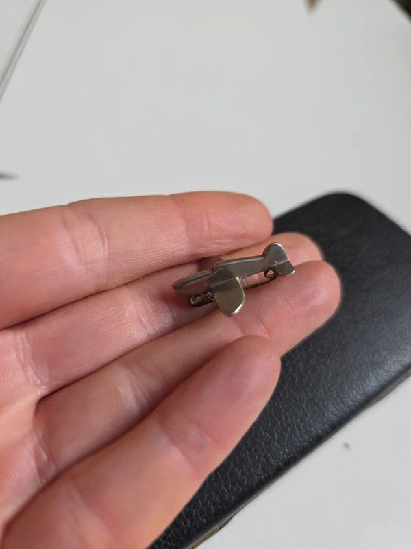 Vintage WW1 Trench Art Sweetheart Brooch – Aeroplane Pin