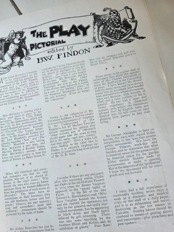 Antique 1911 The Play Pictorial Magazine Fanny's First Play No 114
