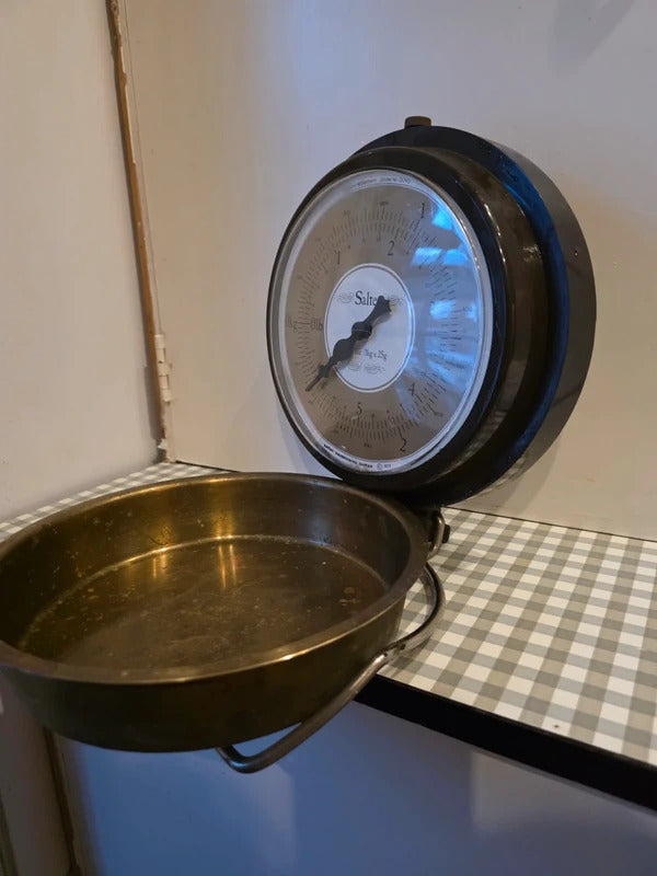 Vintage Salter Fold-Away Wall Scales c.1970s