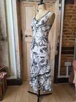 Load image into Gallery viewer, Vintage Y2K Linen Blend Floral Abstract Maxi Dress | Boho Sleeveless | UK 8/10

