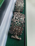 Vintage 1970s silver-tone filigree bracelet