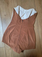Load image into Gallery viewer, Vintage 1950s two-tone swimsuit strapless embroidered pin-up bathing suit
