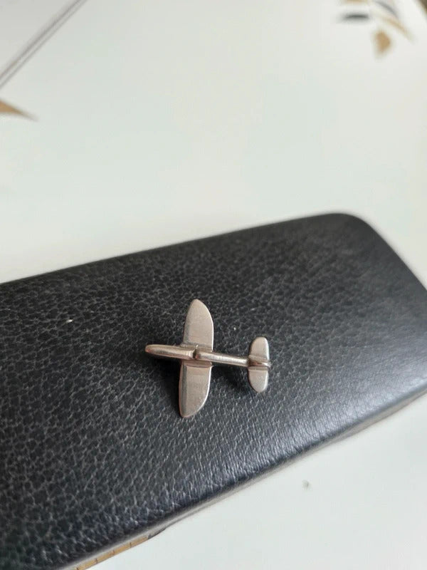 Vintage WW1 Trench Art Sweetheart Brooch – Aeroplane Pin