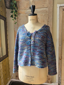 Vintage Chunky Knit Wool Cardigan by Shepard's Linen Clothing – UK 14/16