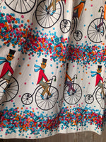 Load image into Gallery viewer, Vintage 1950s Sportaville Novelty Print Cotton Skirt – Bicycle Print – S
