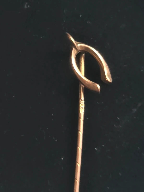 Antique victorian 9ct Gold Horseshoe Stick Pin