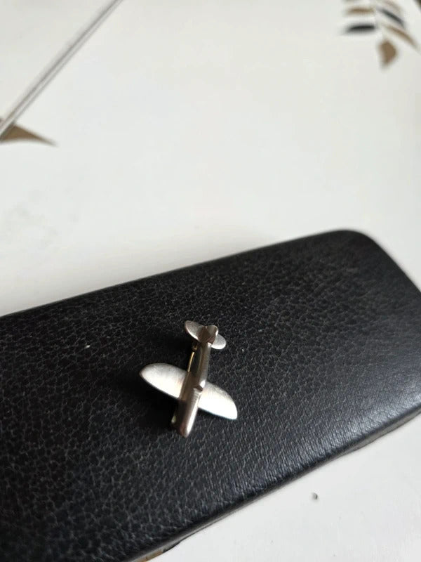 Vintage WW1 Trench Art Sweetheart Brooch – Aeroplane Pin
