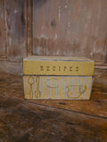 Vintage 1950s Novelty Metal Recipe Tin – Yellow