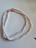 Vintage 1980s does 1950s Twisted Glass Seed Bead Necklace