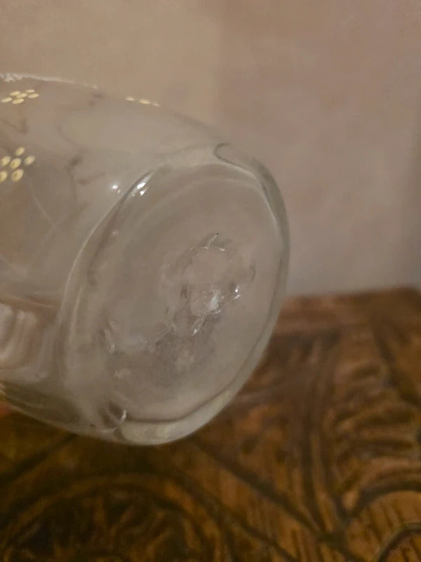 Antique Victorian Hand-Blown & Hand-Painted Glass Jug