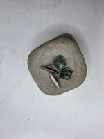 Load image into Gallery viewer, Vintage 1930s silver tone classic square lucite cufflinks
