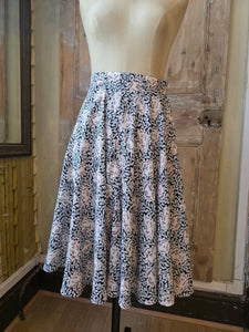 Vintage 1990s Aquascutum Circle Skirt in Sanderson Style Floral – UK 10