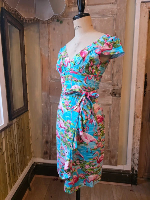 Vintage Vanity Project Wiggle Dress 1940s 1950s Style Pin Up Pencil Dress UK6-8
