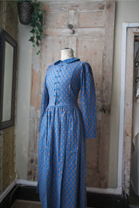 Vintage 1980s Laura Ashley Dress - Wool and cotton -folk print UK8/10
