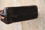 Load image into Gallery viewer, Vintage 1930s brown Leather gladstone top handle doctors bag
