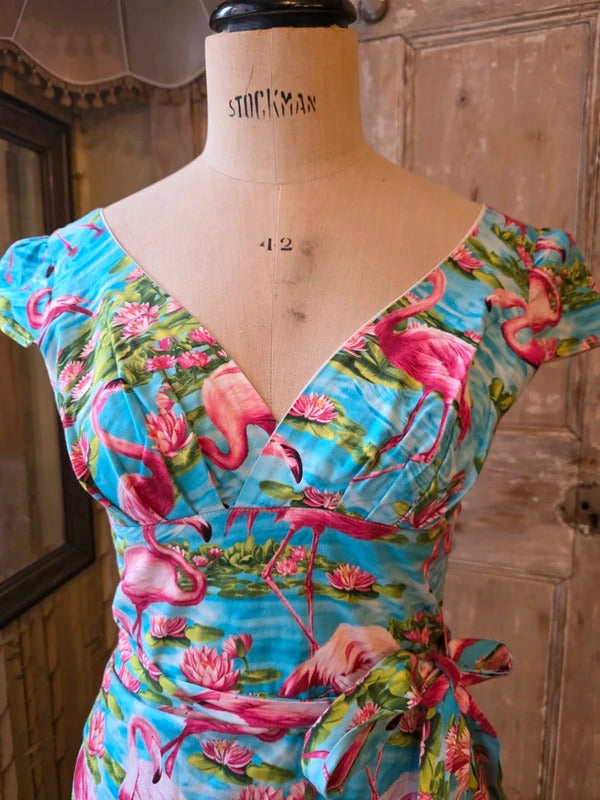 Vintage Vanity Project Wiggle Dress 1940s 1950s Style Pin Up Pencil Dress UK6-8
