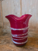 Load image into Gallery viewer, Vintage 1960s Large Hand-Blown Art Glass Vase
