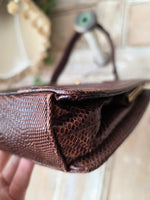 Load image into Gallery viewer, Vintage 1930s Lederer Handbags Russell &amp; Bromley Genuine Snakeskin Bag
