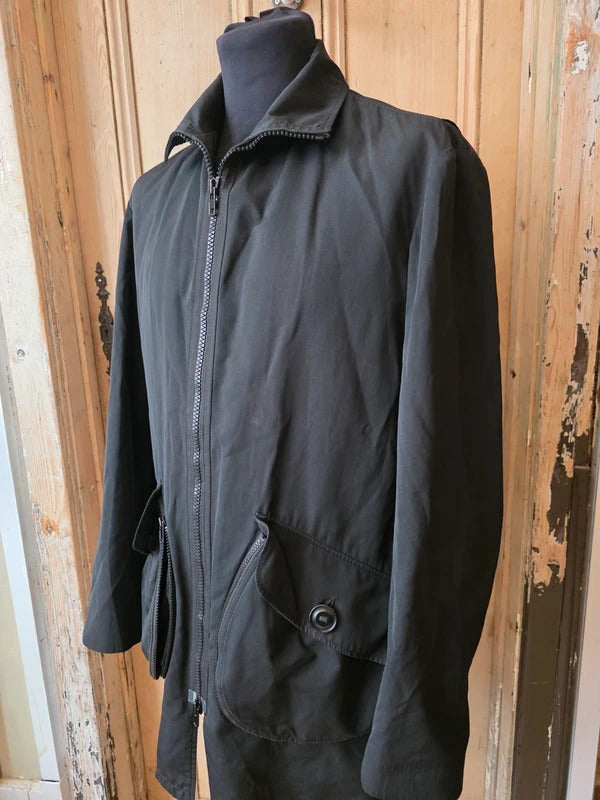 Maison Martin Margiela Jacket MM10– Black Zip Front Utility Coat – Made in Italy